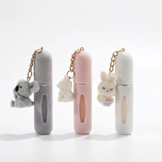 🐻 ขวดแบ่งน้ำหอม 5ml พวงกุญแจตุ๊กตาขนนุ่ม | ขวดแบ่งน้ำหอมพกพา