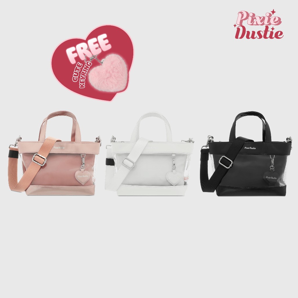 Louis Montini (Pixie Dustie) กระเป๋าสะพายข้าง กระเป๋าใส PU Pixie Classic Bag Collection PIX02
