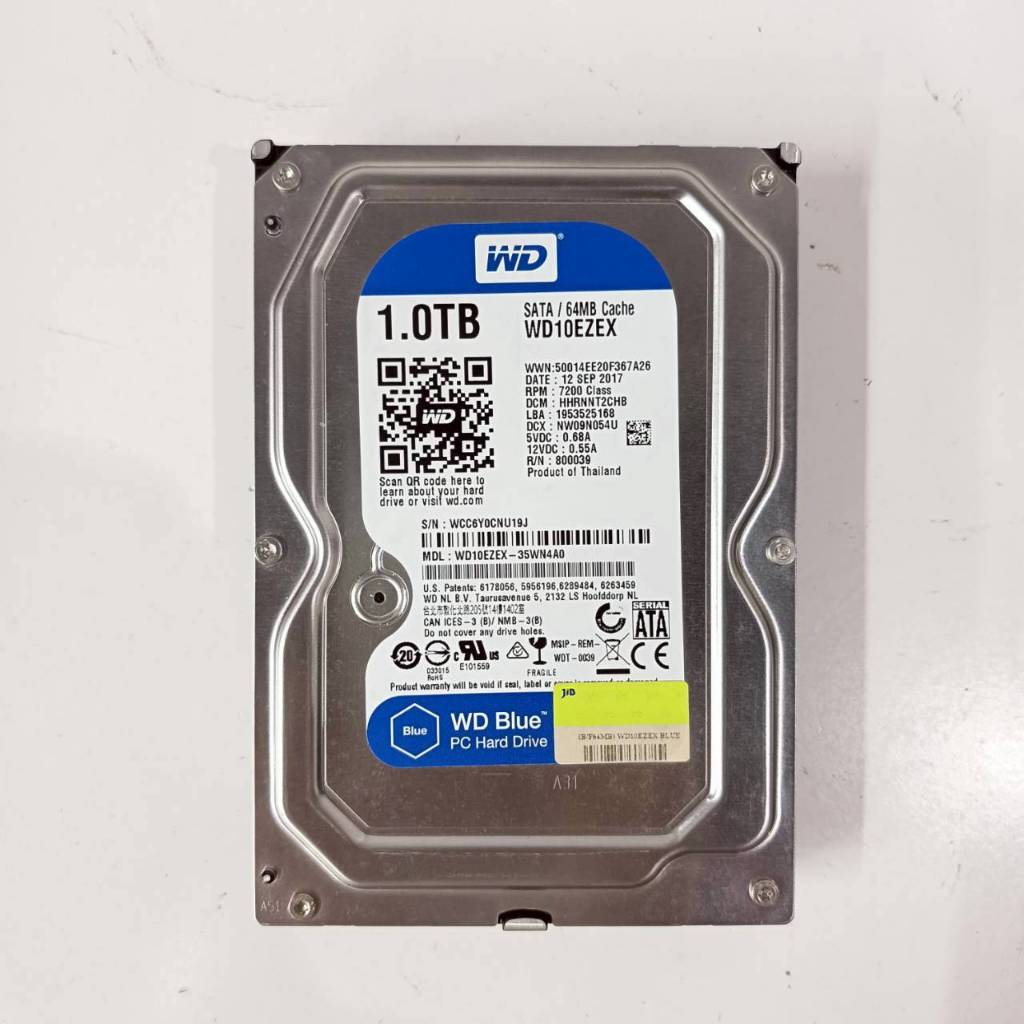 HDD  PC  1TB  WD  BLUE  ประกัน  2  เดือน