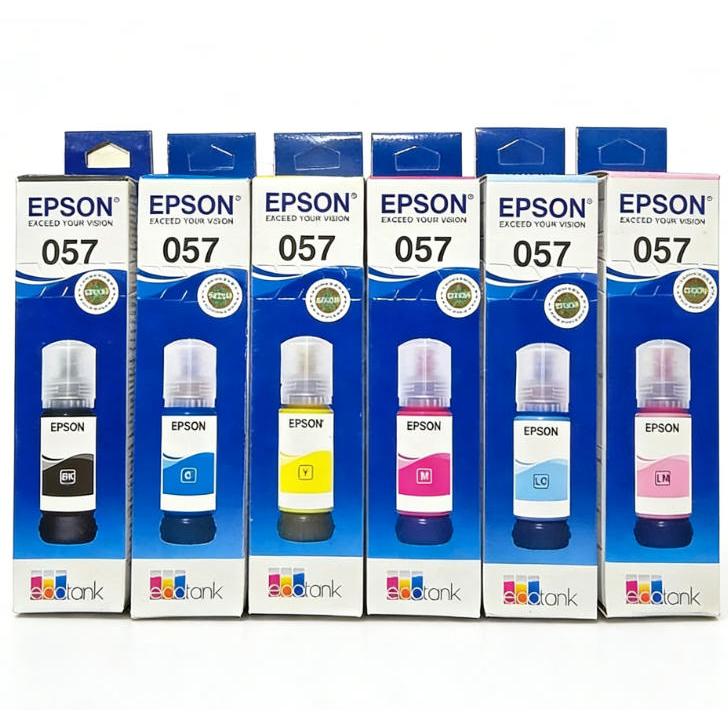 EPSON 057 box ink  หมึกเอปสันของแท้ 6 สี for EPSON L8050  EPSON L18050