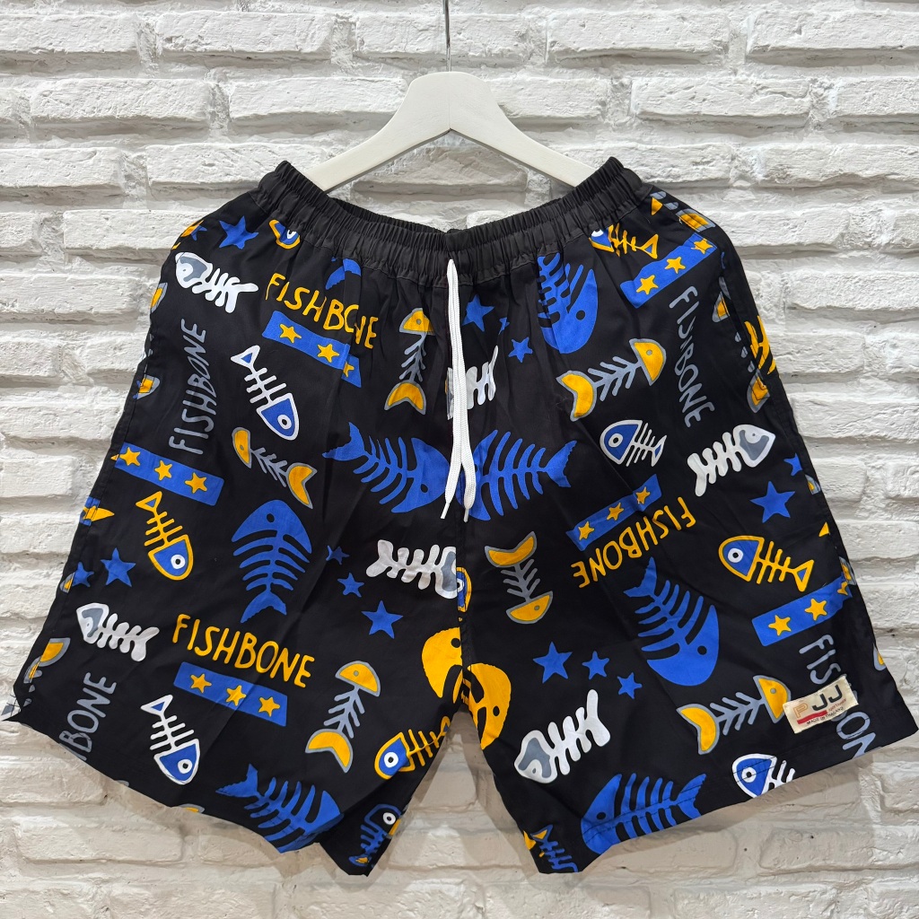 กางเกงเจเจแท้ กางเกงขาสั้น ไซส์ M/L/XL ลาย"ก้างปลา3ดาว" ร้านคละสีให้ ผ้านิ่มหนาใส่สบาย ผู้ชาย ผู้หญิง