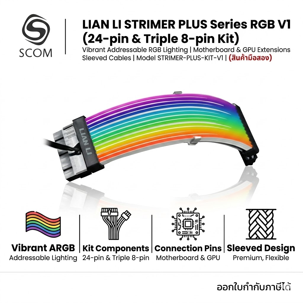 (PSU CABLE) สายไฟ LIAN-LI Strimer Plus Series มือสอง