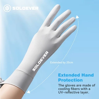 SOLOEVER ถุงมือกันแดด UV สำหรับขับมอเตอร์ไซค์ ใช้งานกลางแจ้ง ระบายอากาศได้ดี หน้าจอสัมผัส