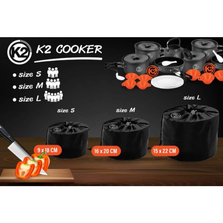 ชุดหม้อทำครัวแคมป์ปิ้ง  K2 COOKER SET