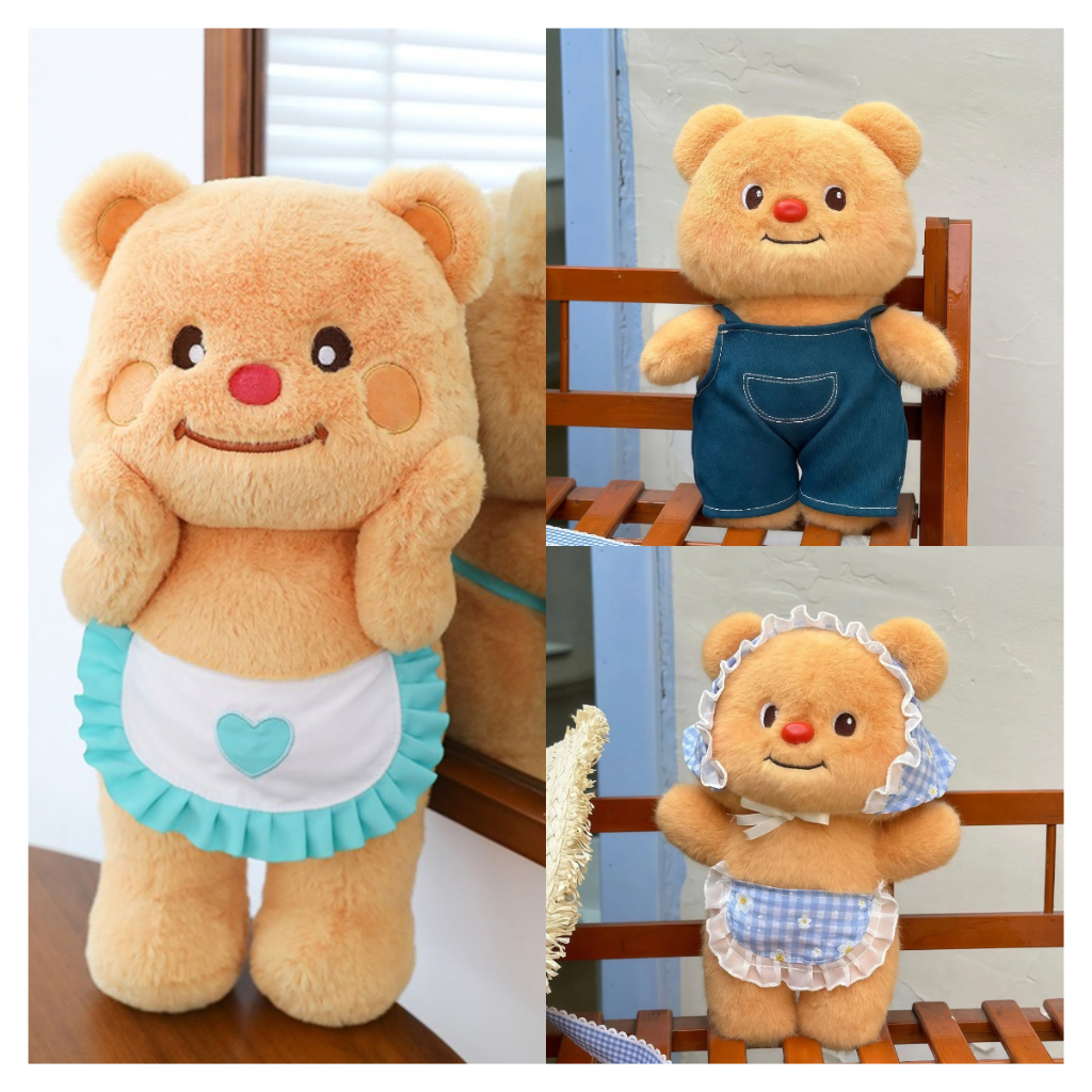🚀ส่งจากไทย💨 Butterbear น้องหมีเนย ตุ๊กตาขนนุ่ม สุดคิวท์ ชุดแต่งสวย ของขวัญวันเกิดยอดนิยม ตกแต่งโต๊ะ เพื่อนคู่ใจยามนอน