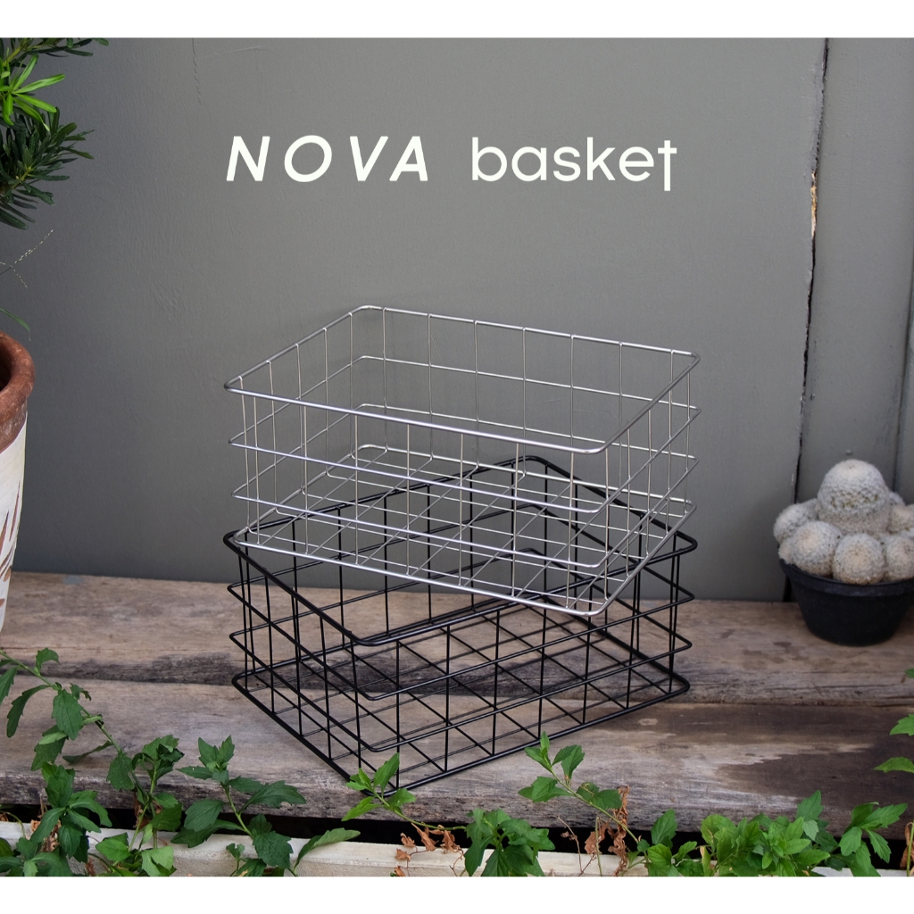 NOVA basket  ตะกร้าหน้าจักรยานทรงเตี้ย