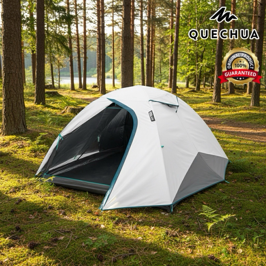 เต็นท์ตั้งแคมป์สำหรับ 3 คน รุ่น MH100 (สีขาว) QUECHUA
