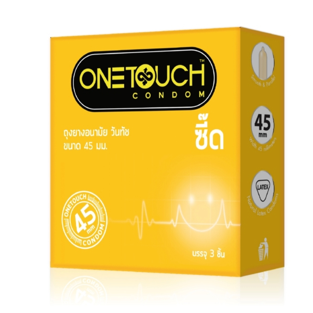 ถุงยางอนามัย OneTouch SEED ซี๊ด วันทัช ขนาดเล็ก 45 มม. บรรจุ 3 ชิ้น / กล่อง