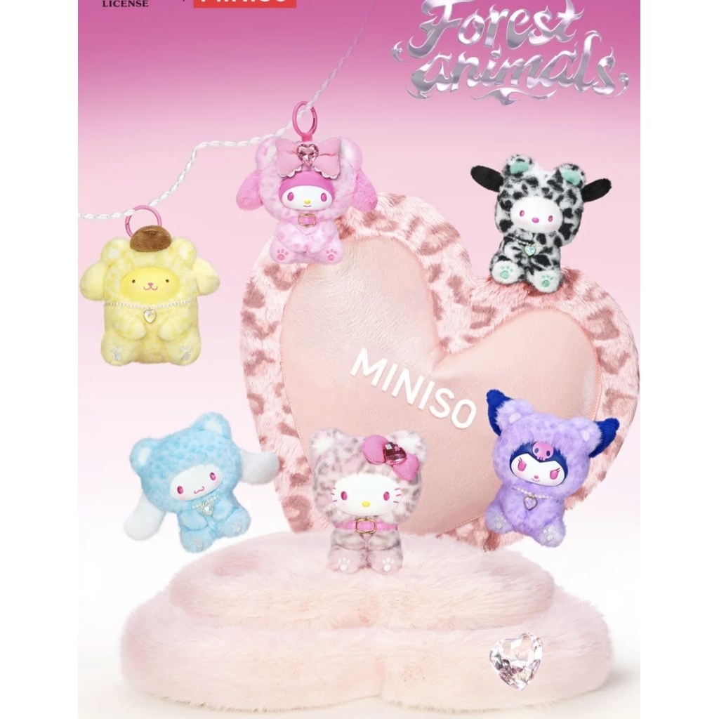 ระบุตัว เช็คการ์ดพวง miniso sanrio forest animal cinnamonroll , pompompurin