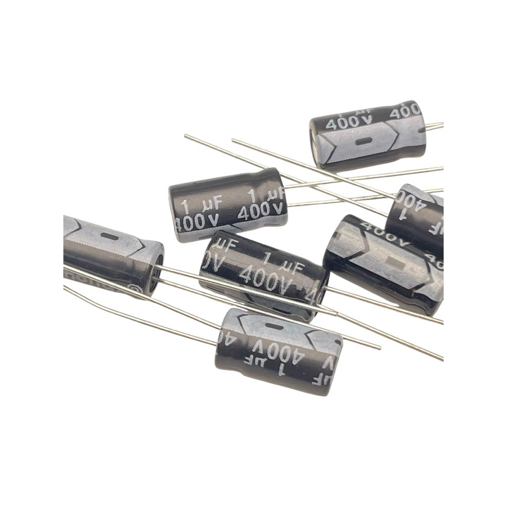 4ตัว 1uf 400v Capacitor คาปาซิเตอร์ แบบมีขั้ว สินค้าใหม่พร้อมส่ง