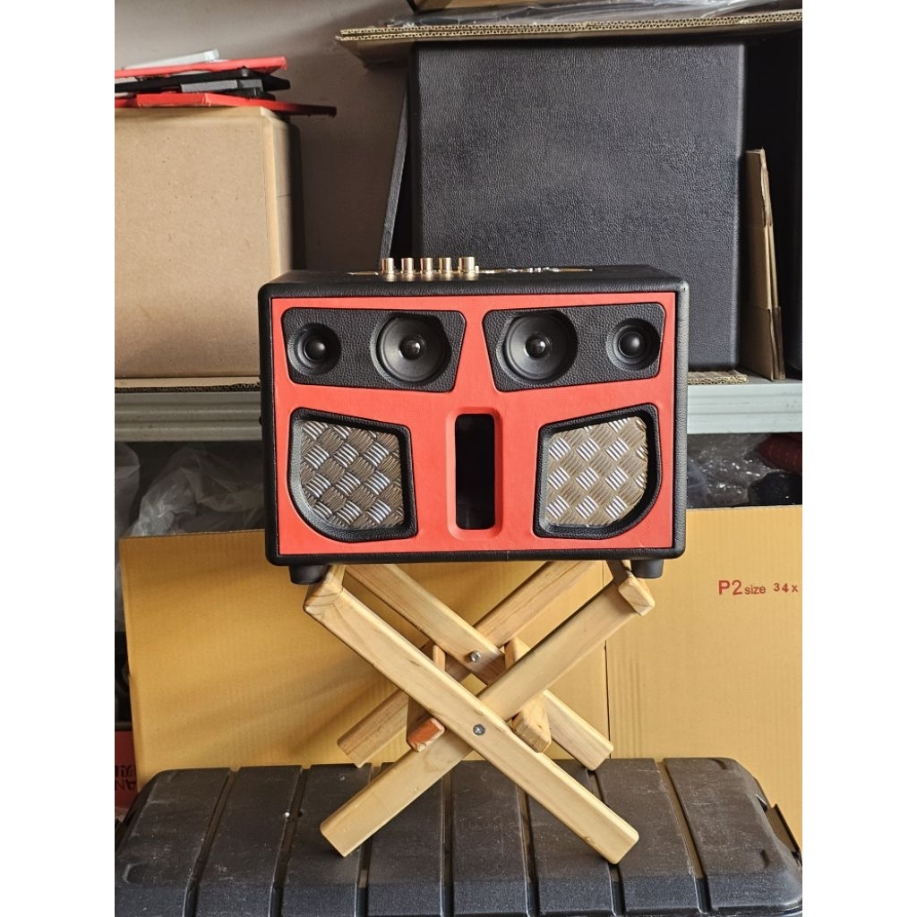 ลำโพงบลูทูธพร้อมฟัง 200watt(แอมป์D900) ดอกซับ4.5นิ้วคู่ กลาง3นิ้ว แหลม2นิ้ว หุ้มหนังสวยงาม เลือกสีหน้ากากได้