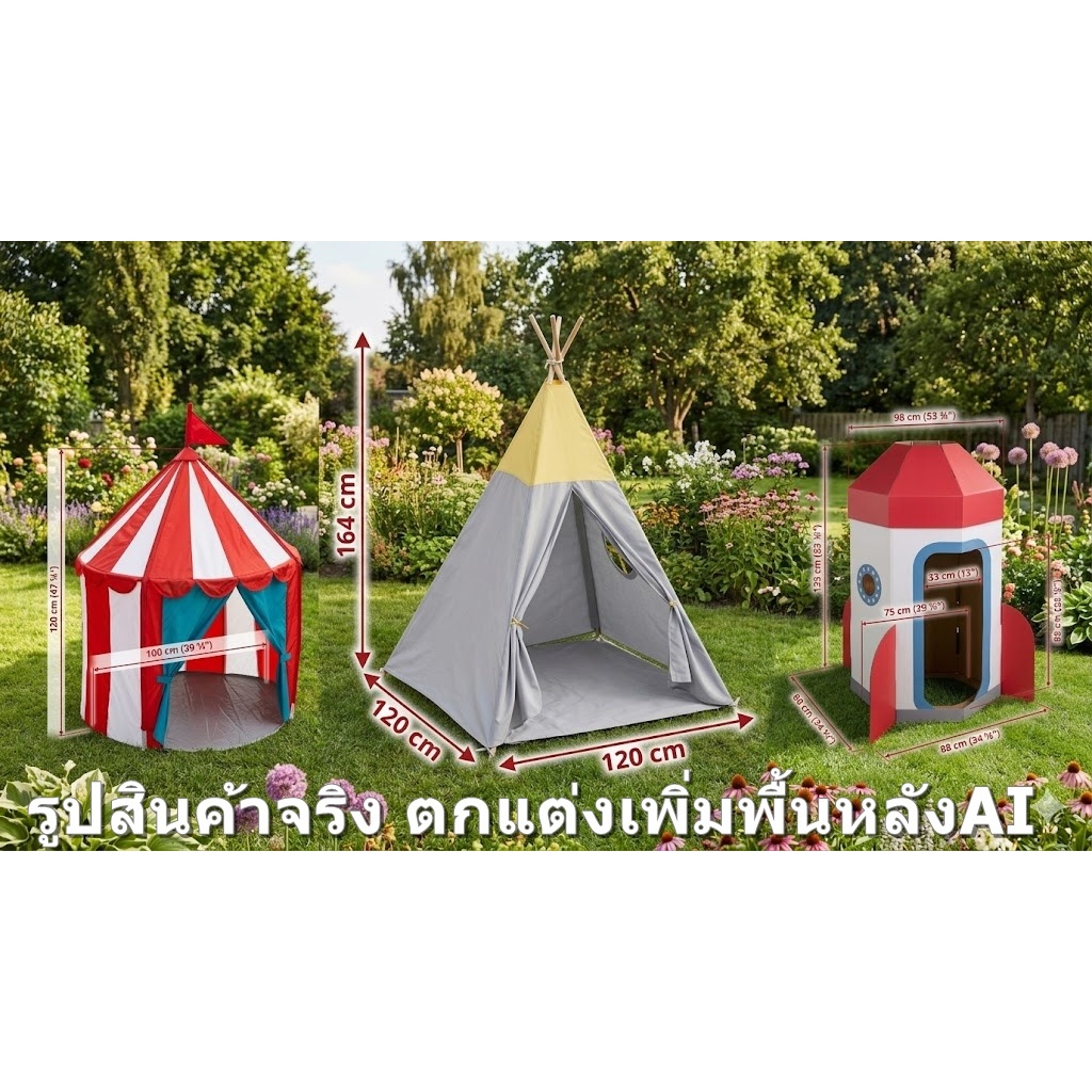 IKEA CIRKUSTALT AFTONSPARV HOVLIG เต็นท์เด็ก กระโจมสำหรับเด็ก บ้านเด็ก ผ้าและลังแข็ง
