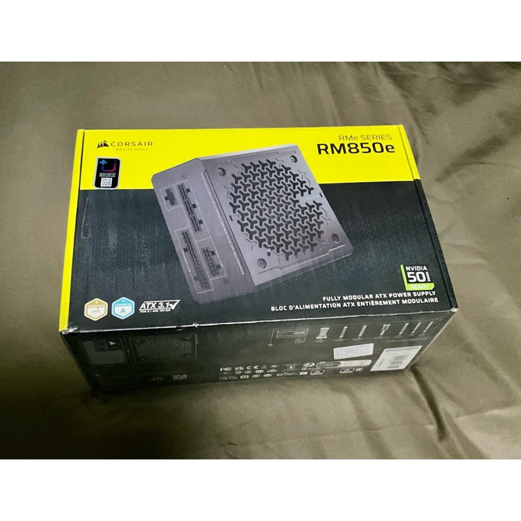 POWER SUPPLY (อุปกรณ์จ่ายไฟ) CORSAIR RM850E 850W CYBENETICS GOLD - BLACK (CP-9020296-NA)