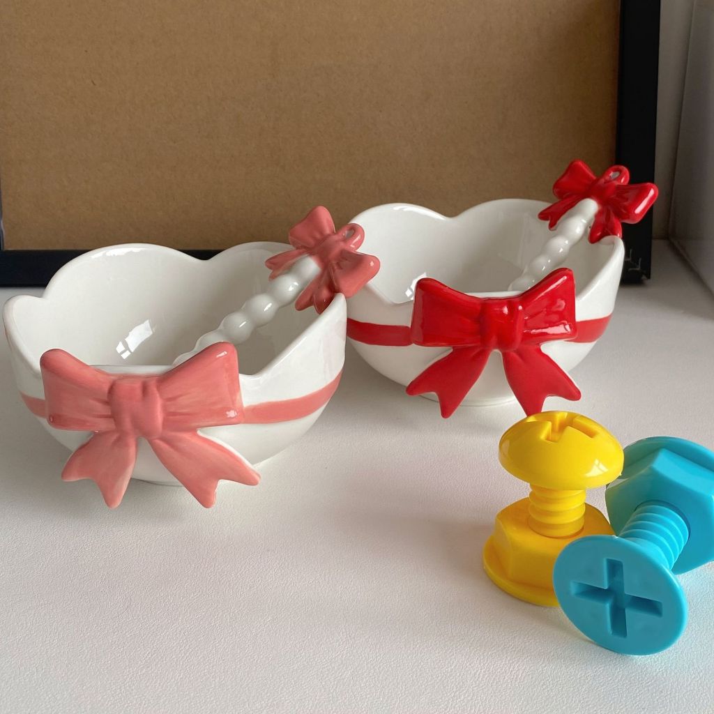 พร้อมส่ง 🎀 ถ้วยชงมัทฉะ Ribbon Chawan ชามผลไม้ ชามซีเรียล โยเกิร์ต (ไม่มีช้อน)