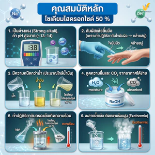 โซดาไฟน้ำ 50% (Sodium Hydroxide 50%) ล้างท่อ สลายไขมัน แก้ท่อตัน สูตรเข้มข้น ขนาดบรรจุ 1 Kg.