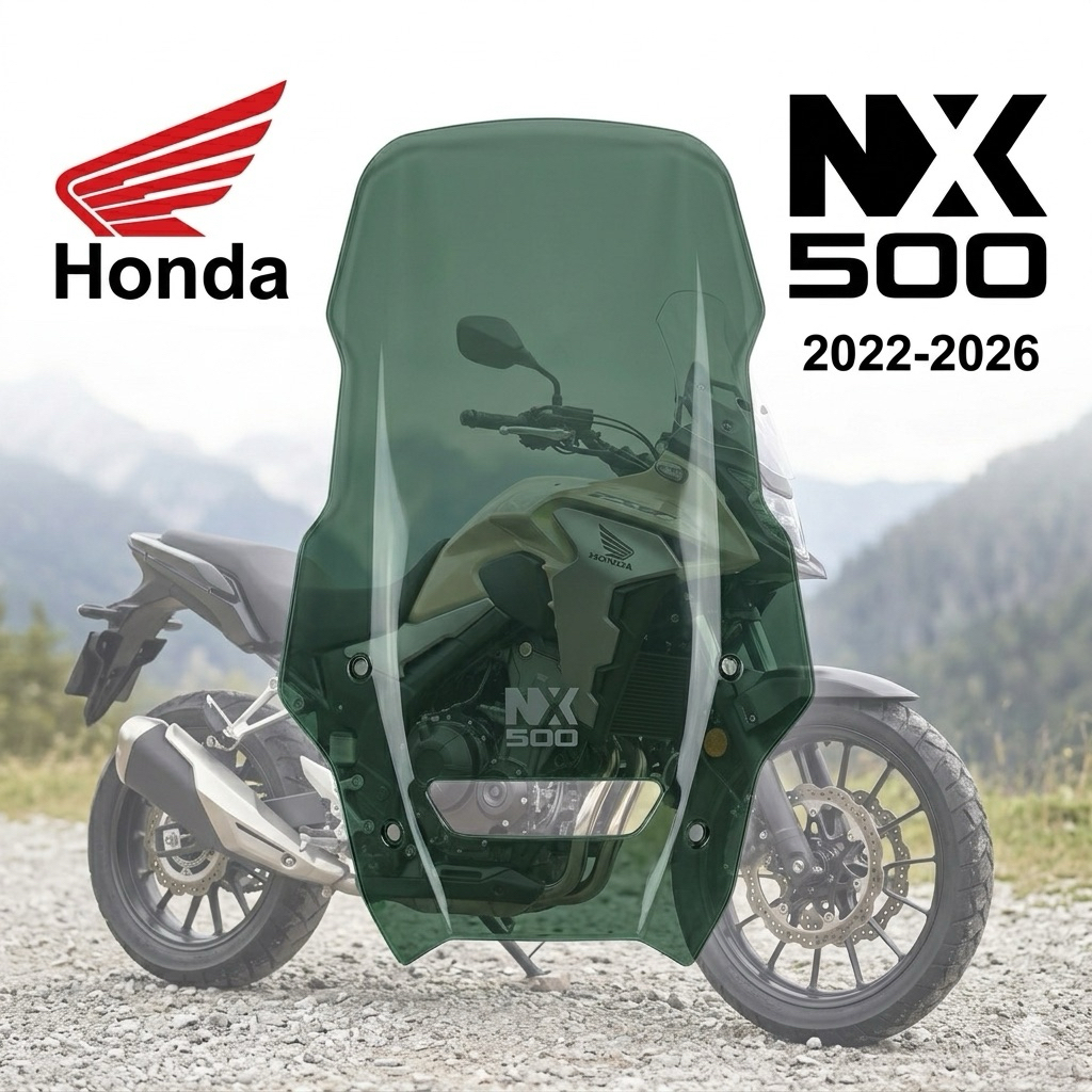 "ชิวเเต่ง Honda NX500 ((สีสโม๊คอ่อน)) V.1 หนา 4 มิล สูง18นิ้ว ราคา ไม่เฟื้อ เเถมหล่อเฟี้ยววว