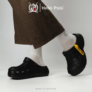 Hello Polo รองเท้าหัวโต HP8067 แบบสวม ดีไซน์มินิมอล วัสดุ EVA นุ่มเบา ใส่สบาย กันลื่น พื้นสูง 5 cm.