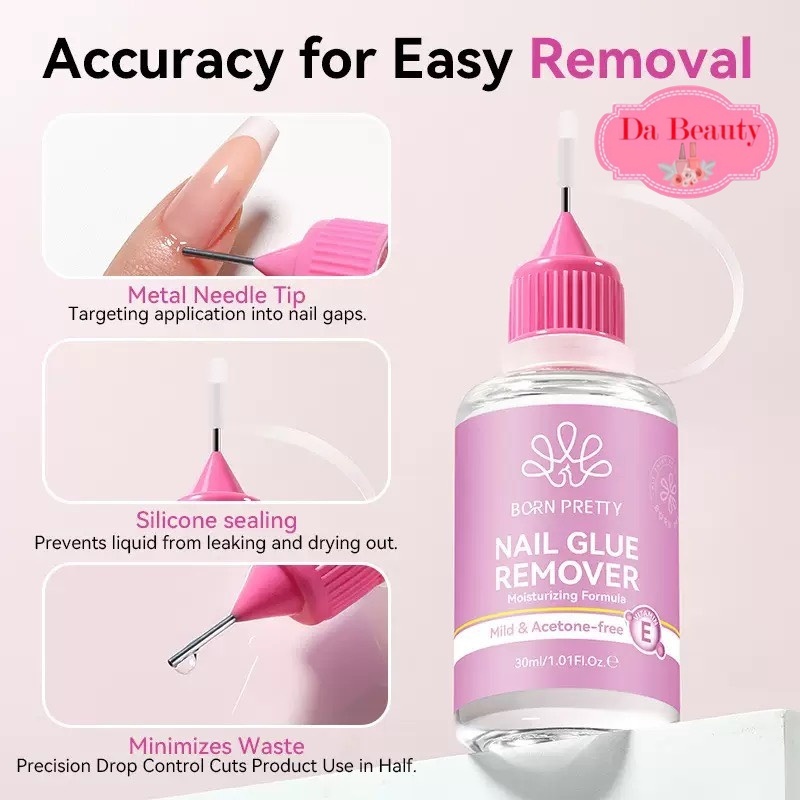 Born Pretty Nail Glue Remover น้ำยาล้างกาวติดเล็บ แบบหัวเข็ม มีส่วนผสมวิตามินE ขนาด 30 ml.