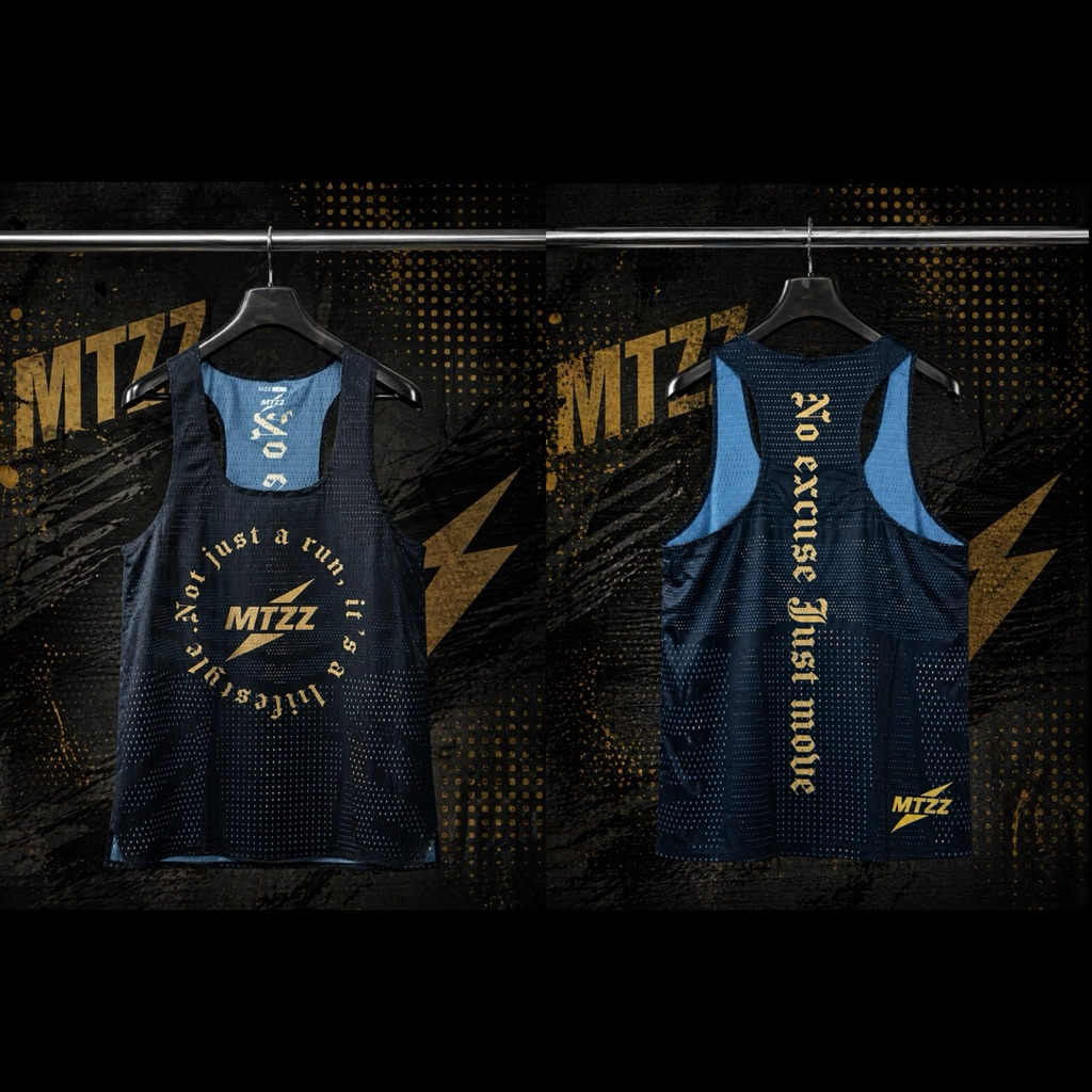 MTZZ MAZZ เสื้อวิ่ง Elite Running Tank Top Unisex "No Excuse Just Move"