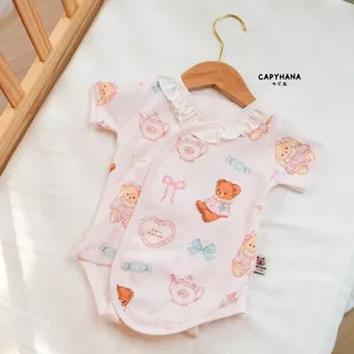 CAPYHANA เสื้อผ้าเด็กทารก New Collection Doll House ชุดผ้าดูด ไร้ซิป กระดุม Doll House