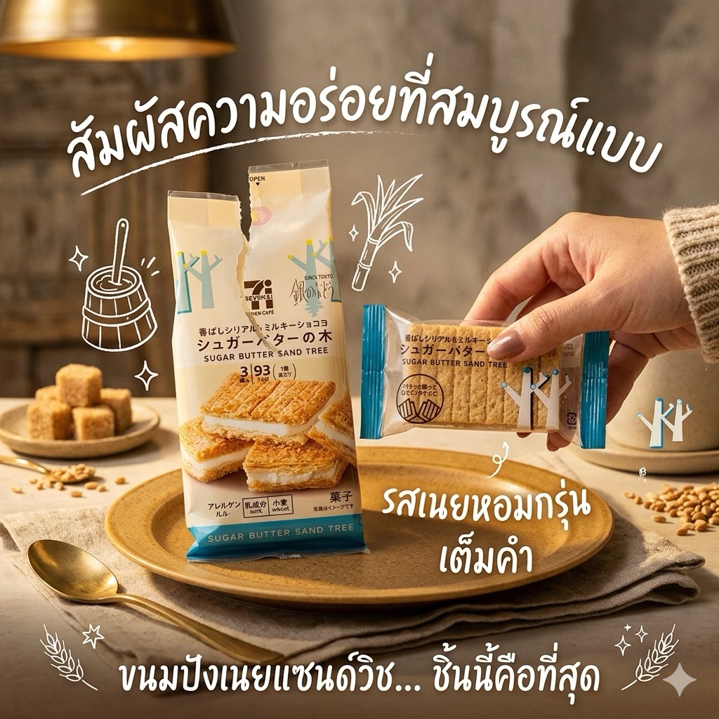 ‼️หิ้วใหม่จากญี่ปุ่น‼️Sugar Butter Sand Tree บิสกิตสอดไส้ครีม กรอบอร่อยไม่เหมือนใคร