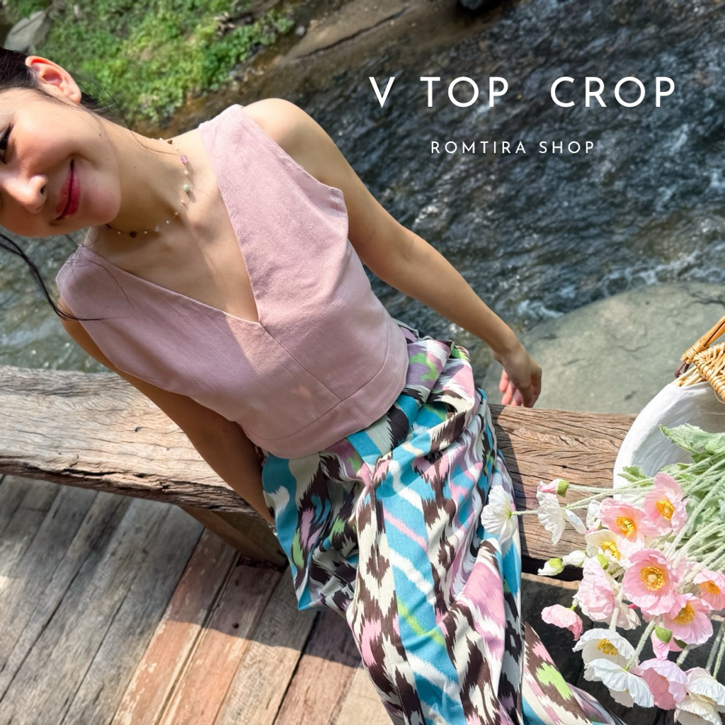 V top  crop เสื้อครอป