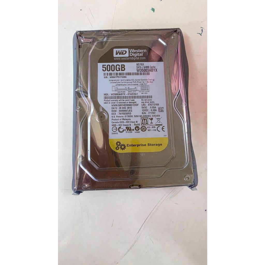 ฮาร์ดิส WD black 500GB SATA 3.0Gb/s 3.5 นิ้ว ยังไม่ได้ใช้งาน