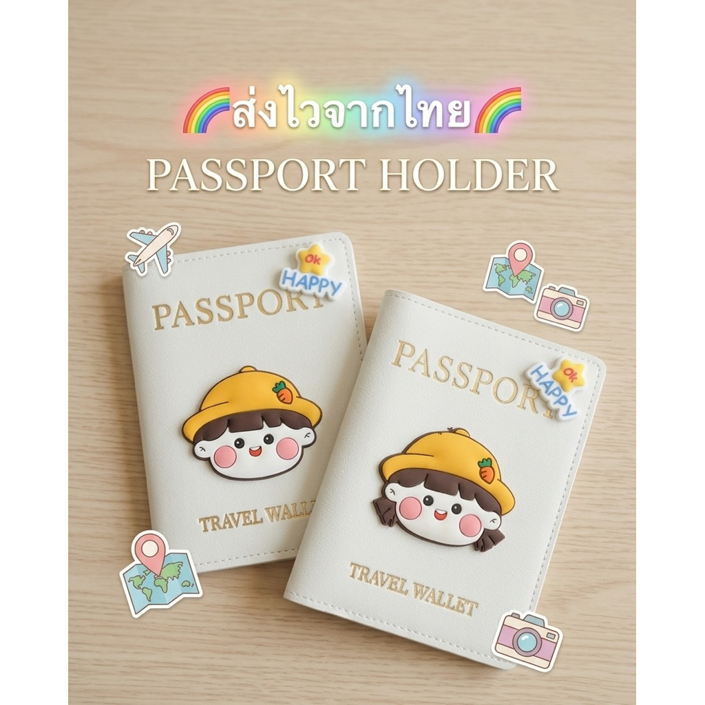🌈ส่งไวจากไทย🌈ซองใส่พาสปอร์ต ปกหนังสือเดินทาง Passport พิมพ์นูน พร้อมส่ง