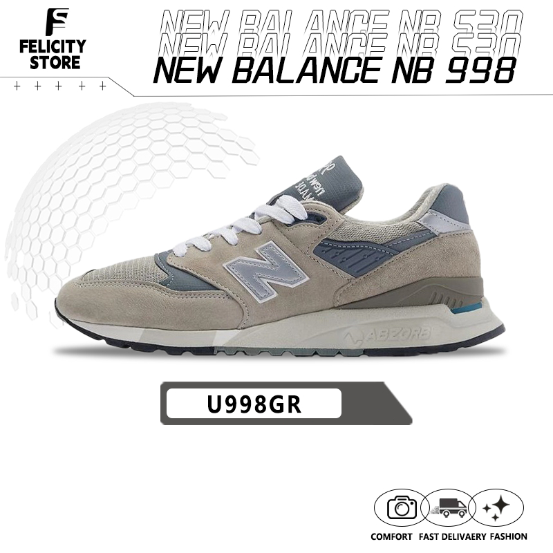 ของแท้ 100%▶ New Balance NB 998 รองเท้ากีฬา U998GR 🍫