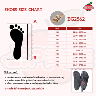 Red Apple รองเท้าแตะ รุ่น BG2562 #36 - #45