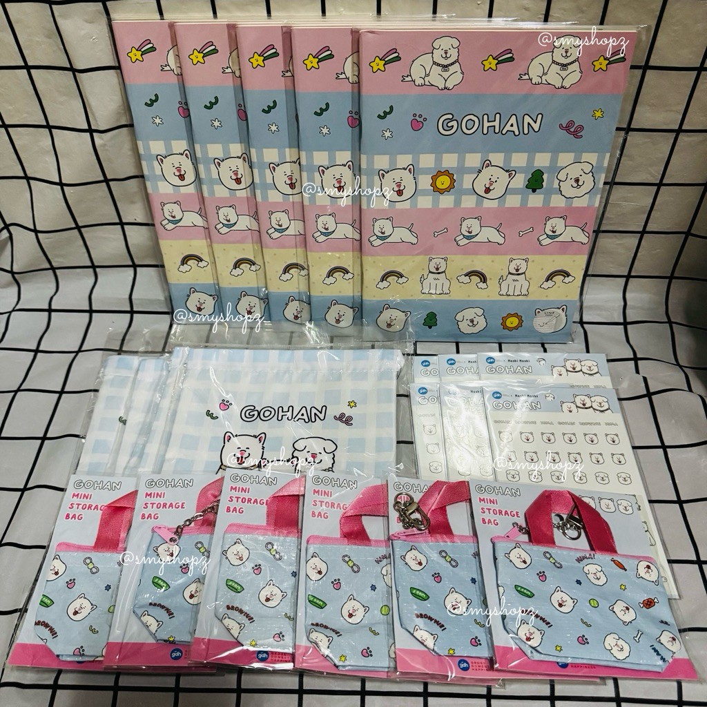 [พร้อมส่ง] moshi moshi x GOHAN โกฮัง หัวใจโกโฮม - สติ๊กเกอร์/กระเป๋า/สมุด