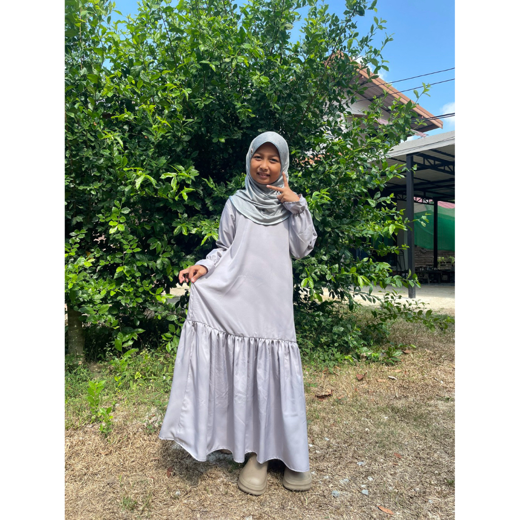 🌸อาบาย่าเด็ก/เดรสเด็กแขนตุกตาระบายล่าง