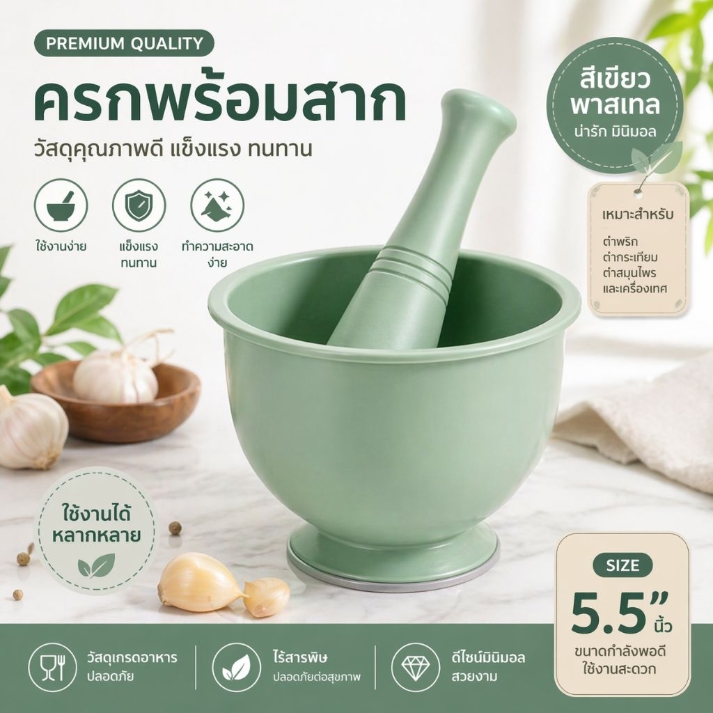 Daiso 🇰🇷เกาหลีชุด ครก เกาหลี ครกลิซ่า