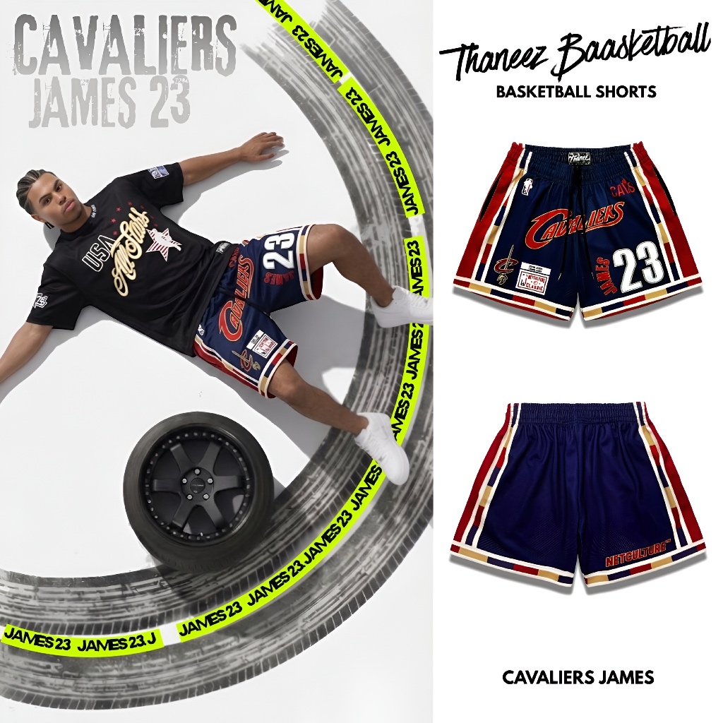 กางเกงกีฬา กางเกงบาสขาสั้น CAVALIERS JAMES [ มีไซส์ใหญ่ ]