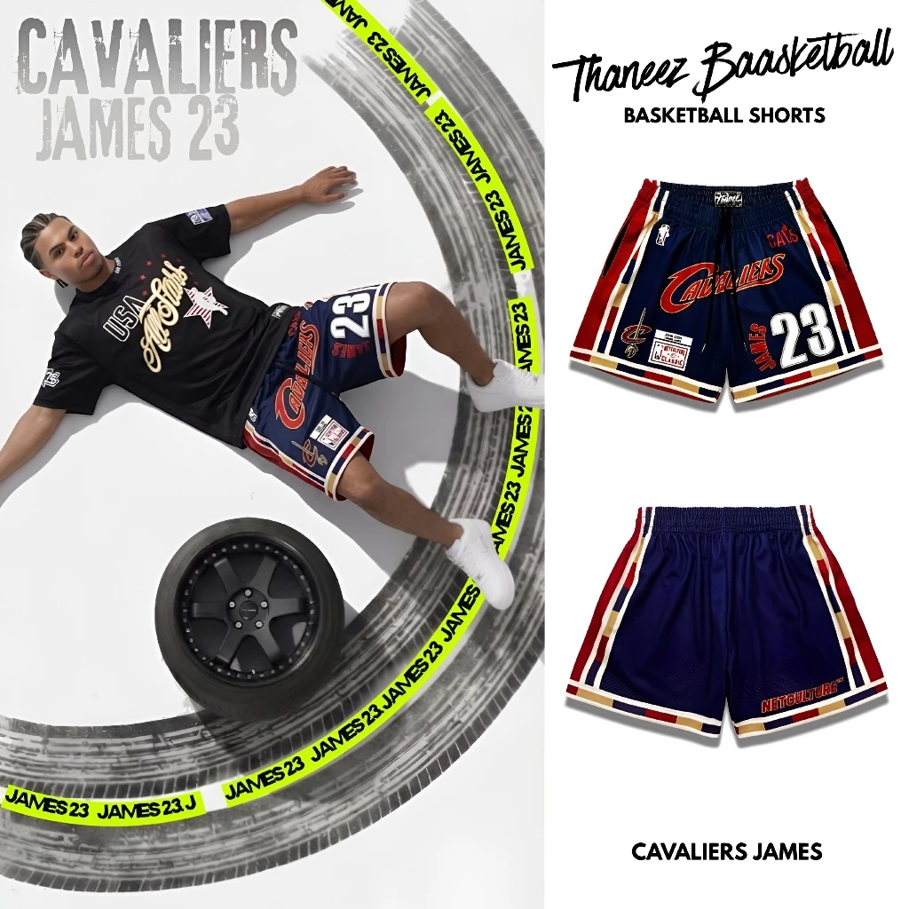 กางเกงกีฬา กางเกงบาสขาสั้น CAVALIERS JAMES [ มีไซส์ใหญ่ ]