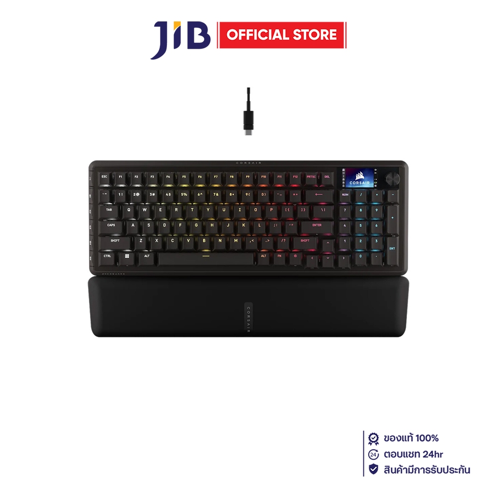 WIRELESS KEYBOARD (คีย์บอร์ดไร้สาย) CORSAIR VANGUARD 96 WIRELESS - CORSAIR MLX PLASMA SWITCH RGB EN BLACK CH-91F901E-NA