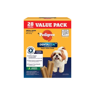 [แพ็กสุดคุ้ม 28 แท่ง] PEDIGREE Dentastix ขนมขัดฟันสุนัข สุนัขพันธุ์เล็ก กลาง ใหญ่