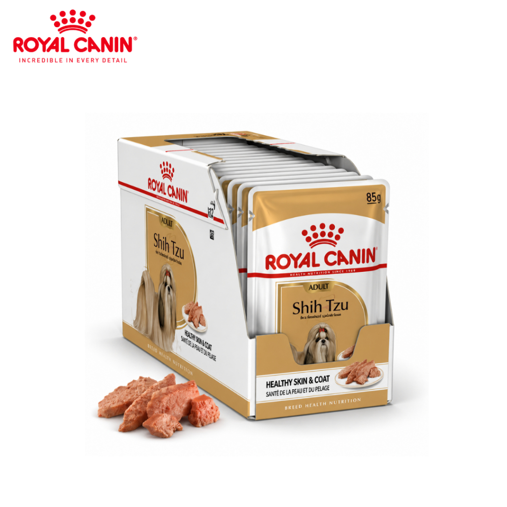 Royal Canin Shih Tzu Adult Pouch Loaf อาหารเปียกสุนัขโต ชิห์สุ 12ซอง Petus Kingkaew
