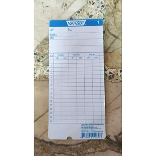 บัตรตอกเวลา VERTEX บรรจุ 100 แผ่น