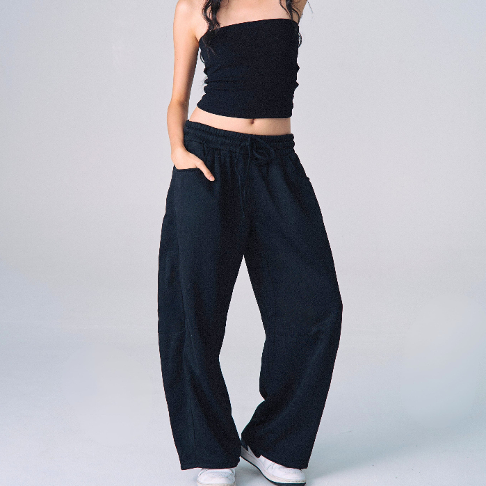 กางเกงวอร์ม Lifetime baggy sweatpants สีดำ