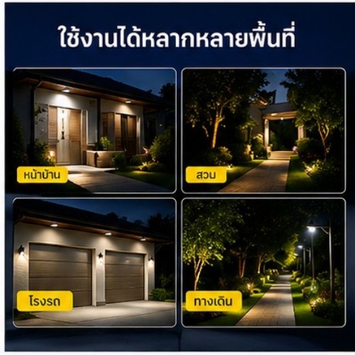 【รับประกัน30ปี】 ไฟโซล่าเซลล์ ไฟสปอตไลท์ กันน้ำกลางแจ้ง Solar Light  LED IP67 กันน้ำกลางแจ้ง ใช้แคมป์ปิ้ง โซล่าเซลล์ ราคา ถูกที่สุด ดีลบีเคเค แกลเลอรีภาพที่ 3