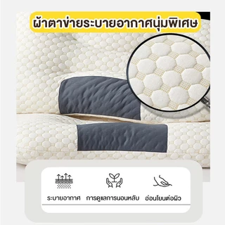 LIORIS หมอน หมอนสุขภาพ แก้ปวดคอ บ่า ไหล่ สัมผัสนุ่ม 3D ลดการนอนกรน ป้องกันไรฝุ่น ไม่เสียรูปหลังนอนนาน ⚡พร้อมส่ง