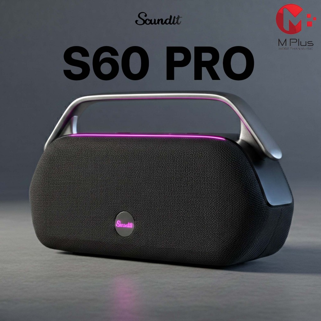 SOUNDIT S60PRO ลำโพงบลูทูธไร้สายพร้อมไมค์ฟรี 1 อัน สั่งการด้วยระบบดิจิตอล พกพาง่าย โหมด EQ