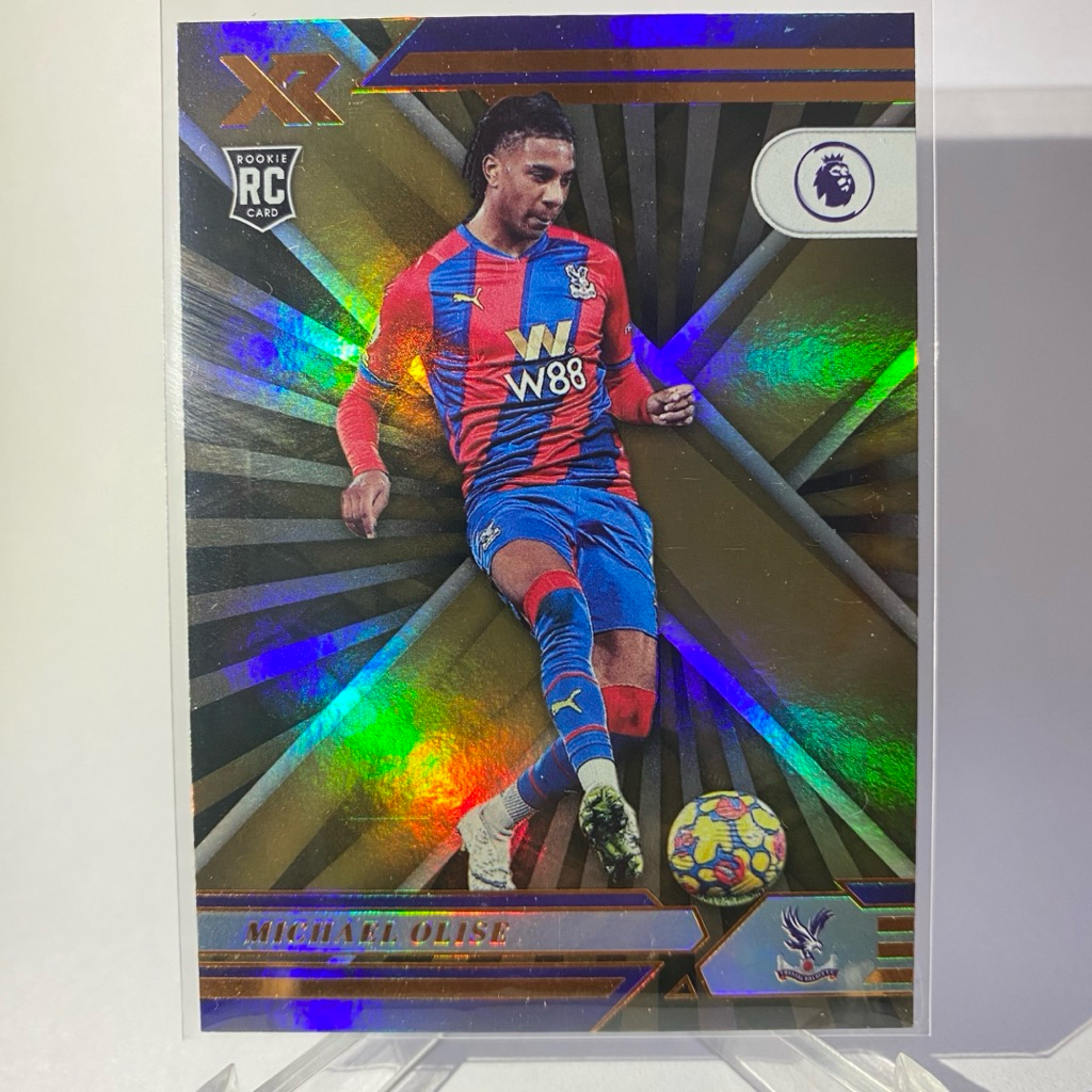 การ์ดนักฟุตบอล MICHAEL OLISE, RC, CRYSTAL PALACE, PANINI CHRONICLES XR 2022, (ตำหนิผิวการ์ด)