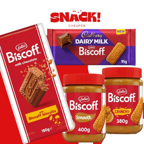 Lotus Biscoff Chocolate Biscuit Bar & Spread | ช็อกโกแลตนมผสมบิสกิตบิสคอฟอัดแท่ง และสเปรดบิสกิต