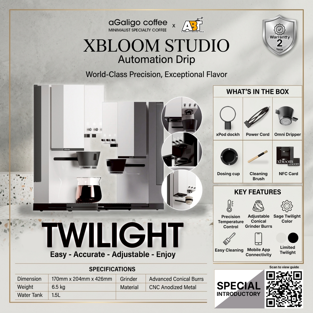 TWILIGHT LIMITED xBloom Studio Cofffee (เครื่อง Pour-Over นวัตกรรมใหม่) มีเครื่องบด ตาชั่ง ระบบน้ำร้อน Instant Heater)