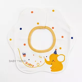 Baby Trend ผ้ากันเปื้อนเด็กเล็ก ผ้ากันเปื้อนทรงดอกไม้ ผ้าคอตตอนนุ่มลื่นเย็บหนาสองชั้น ลายน่ารัก