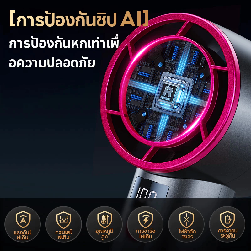 REMAX F32 พัดลมพกพา 4000mAh Handheld Fan