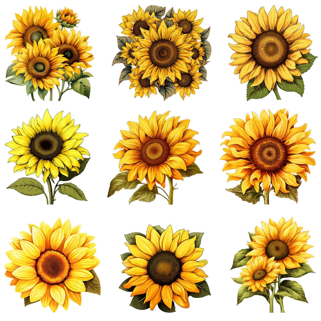 ตัวรีดติดเสื้อ ลายดอกทานตะวัน Sun flower F.409