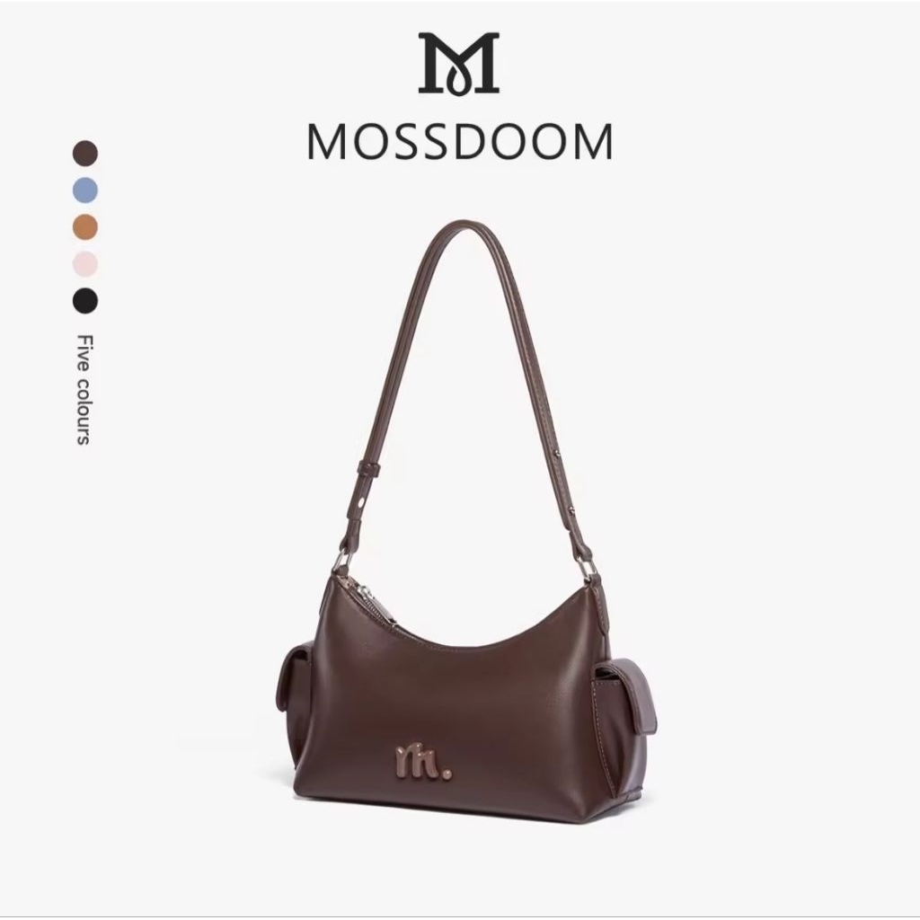 MOSSDOOM Pippa Bag กระเป๋าสะพาย หนังนุ่ม ทรงโค้งมินิมอล มีช่องด้านข้าง